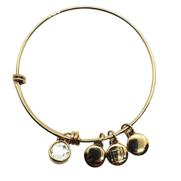 Liz Claiborne Gold Colored Bangle Bracelet - Picture 1 of 5